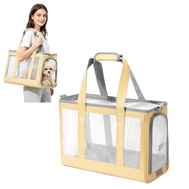 PETCUTE Transportín Gato Pequeño,Bolsa Transporte Mascotas con Correa de Seguridad…