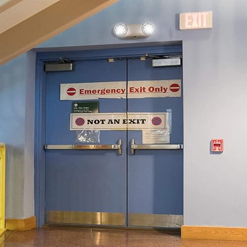 Miniatura 4 de OSTEK Paquete de 4 accesorios de iluminación LED de salida de emergencia con dos cabezales, luz de emergencia LED integrada estándar de EE. UU. con