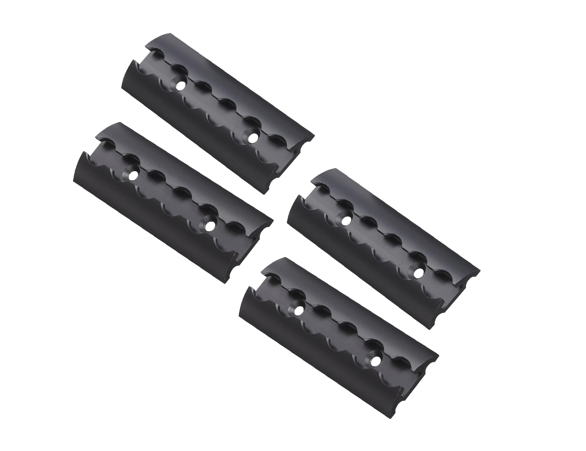 Ftsolid Black, Semi-Circular 4 X 15 Cm Aluminium Airline Rail, Lashing Rail, Semi-Round, Square Shape With Holes, Load Securing Aluminium (Black, Semi-Round)