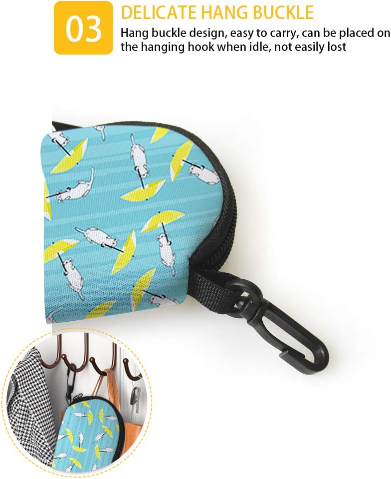 GLENLCWE Purple Butterfly Soft Sunglasses Case Very Light Zipper Design Eyeglass Case with Belt Clip