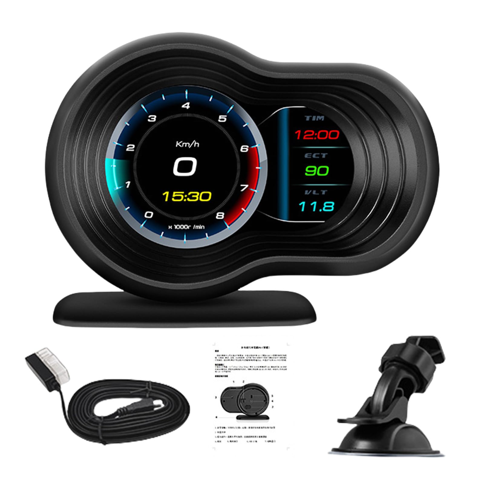 Los sistemas avanzados de pantalla LCD HUD muestran información de conducción, instalación rápida, dispositivo LCD HUD para viajeros diarios, fácil de instalar