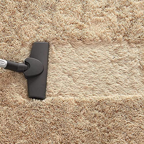 Image of F & B RUGS ; SUPERIOR QUALITY PRODUCTS Firoz and Brothers Handwoven Super Soft Indoor Modern Shag Microfibre Silky Fluffy Smooth 4x6 feet Beige