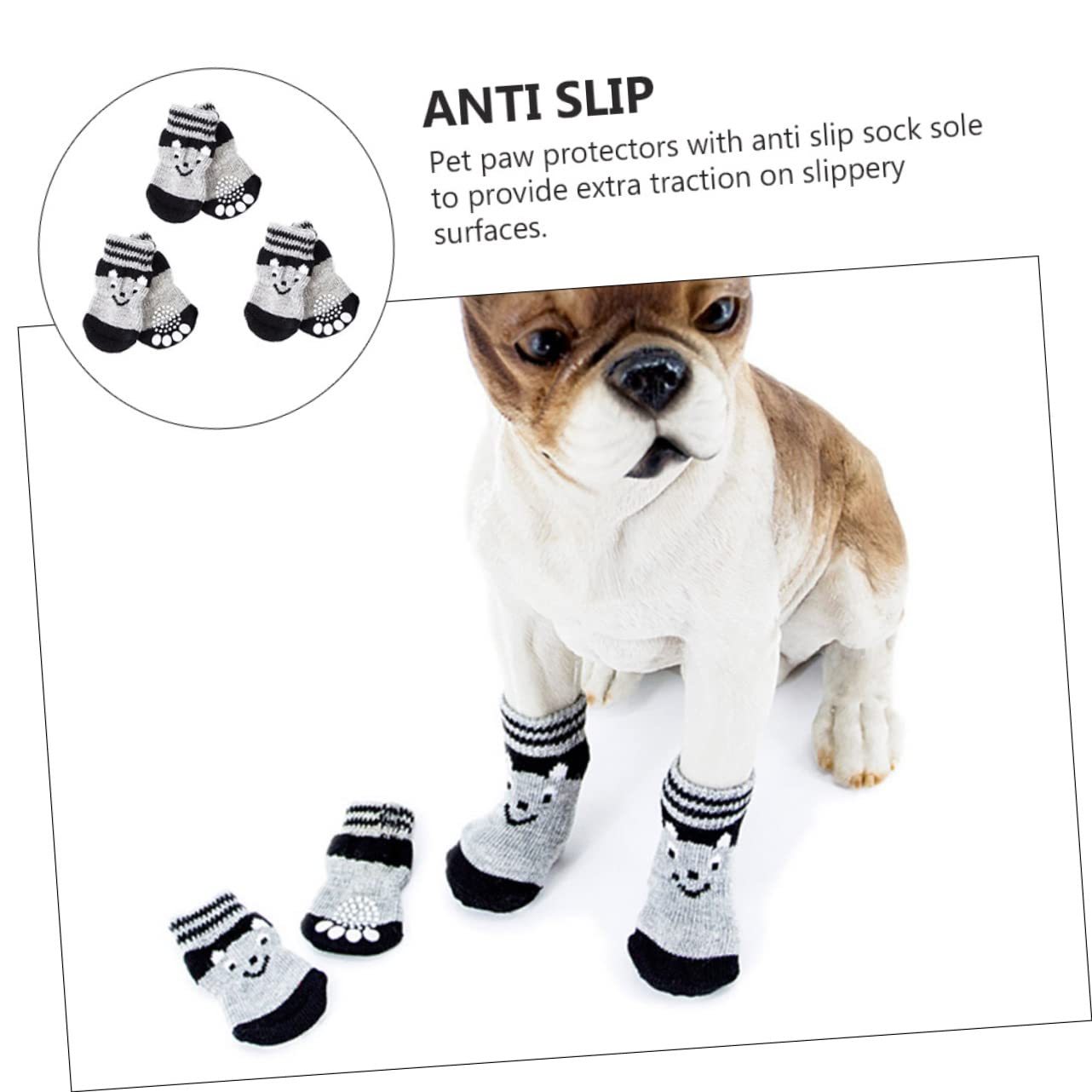 Kisangel 9paare rutschfeste Hundesocken Für Kleine Hunde Gemütliche Baumwollsocken Für Indoor-pfotenpflege Anti-rutsch Design Süße Motive Für Glattböden