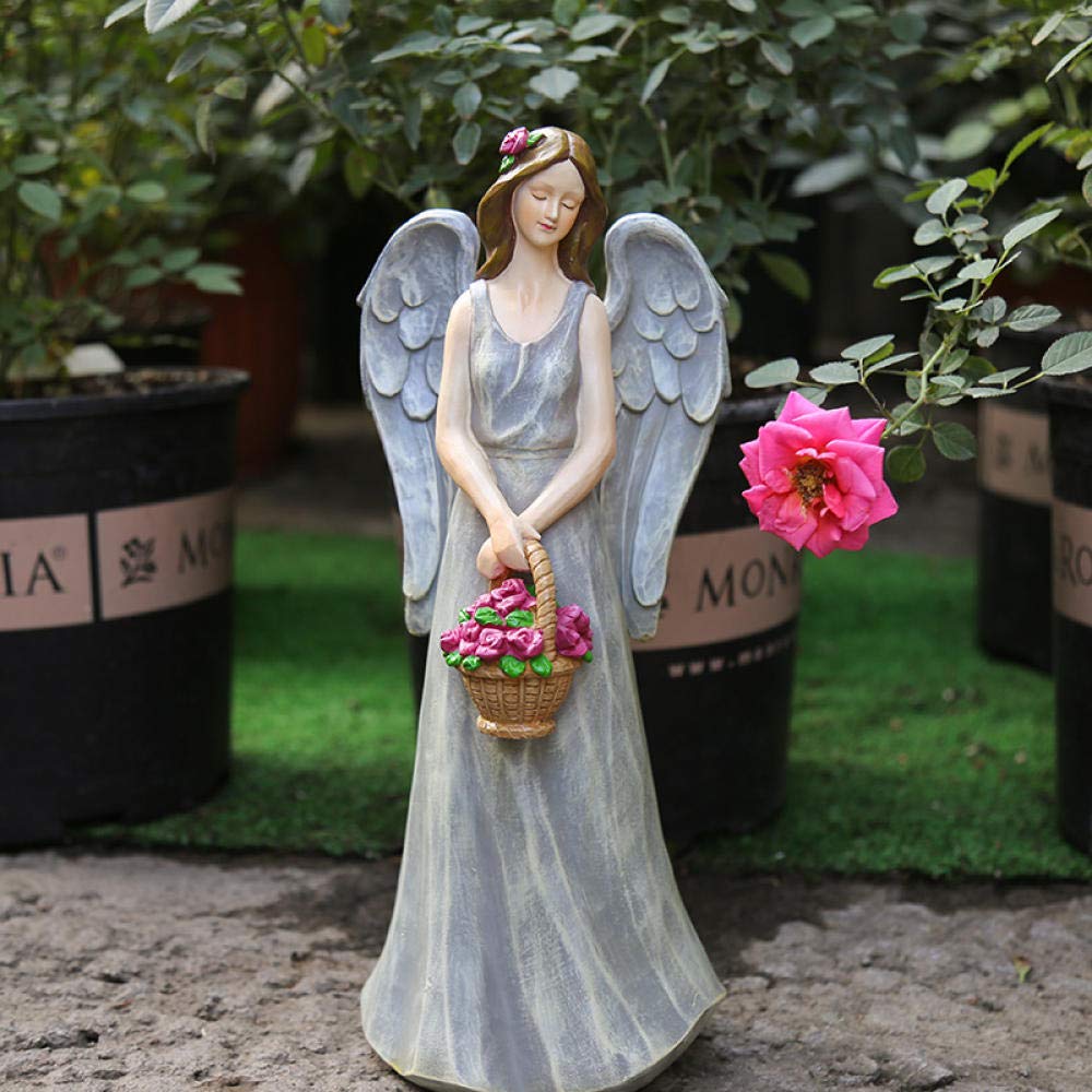 Statue fée extérieure ange ornement de pelouse pot de fleur - 8