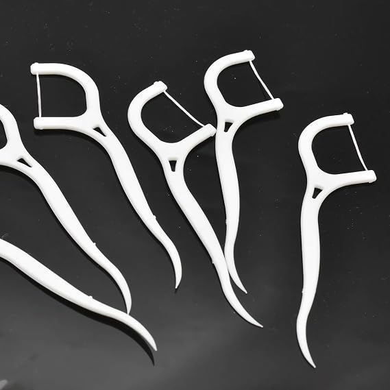 RZJZGZ 100Pcs Deep Clean Floss Cool Mint Floss Threaders for Braces