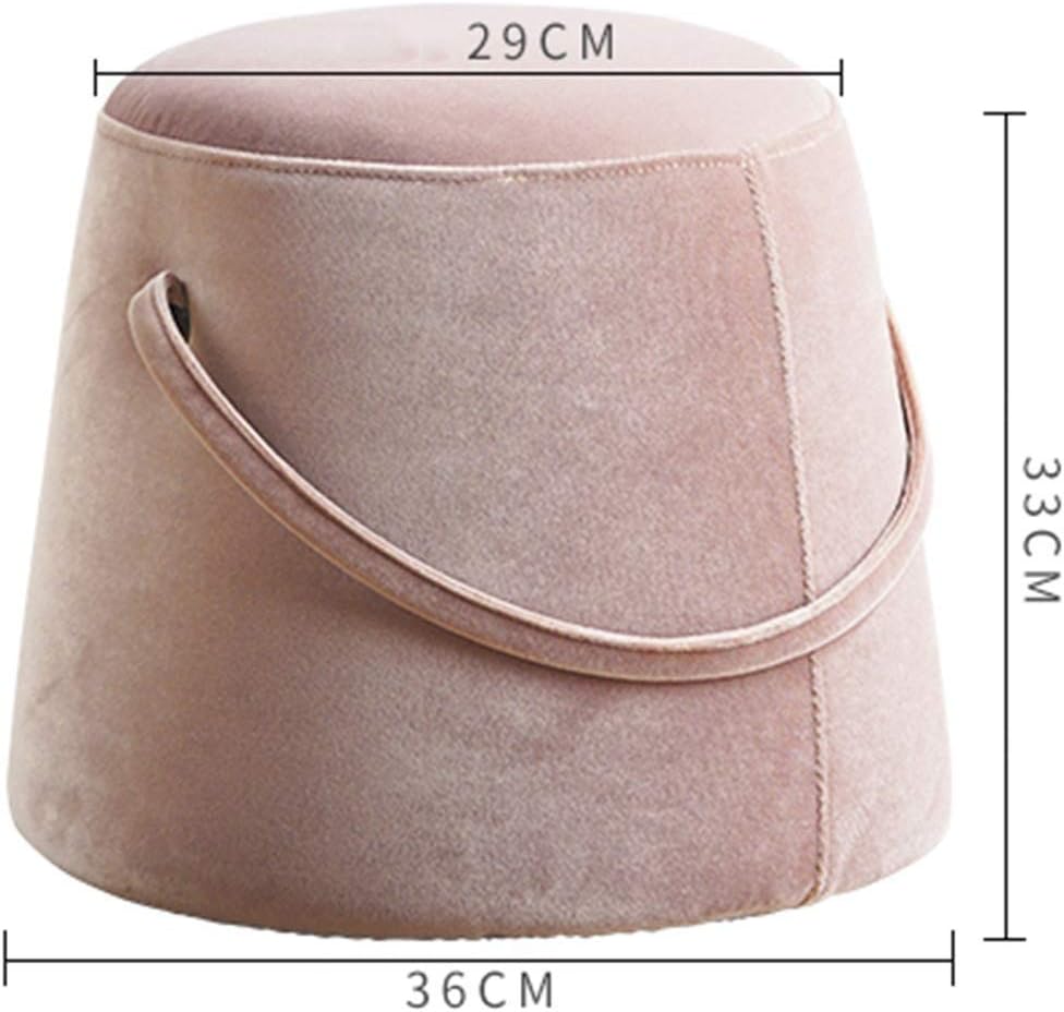 DASHADAO Footstools Stools Footstool Step Stools Work Stool Fabric Sofa Stool Home Stool Short Fashion Cute Stool Modern Creative Shoes Bench (Color:Light Blue)