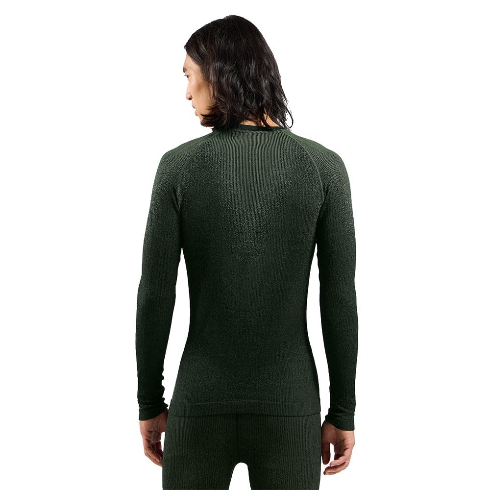 Odlo Capa Base Blackcomb Eco con Cuello Redondo y Manga Larga para Hombre