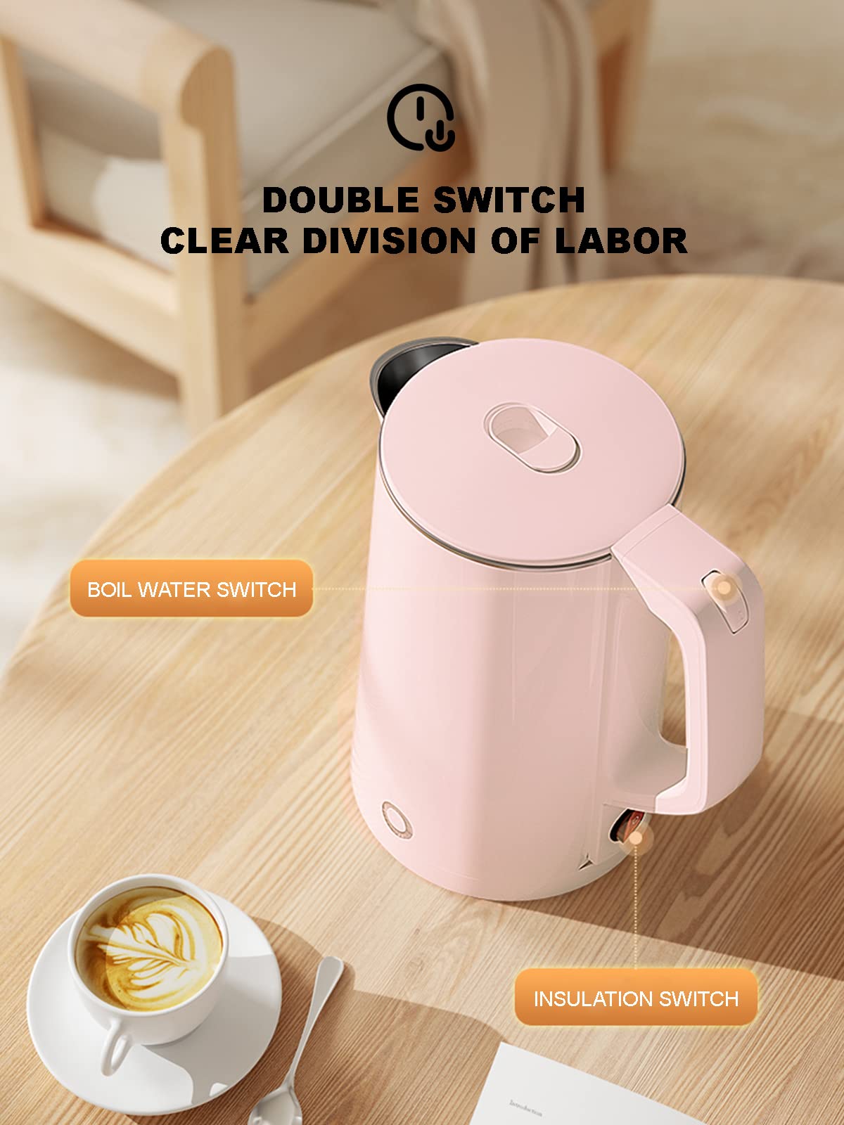 2.2L Elektrische Waterkoker, Auto Shut-Off & Kook-Dry