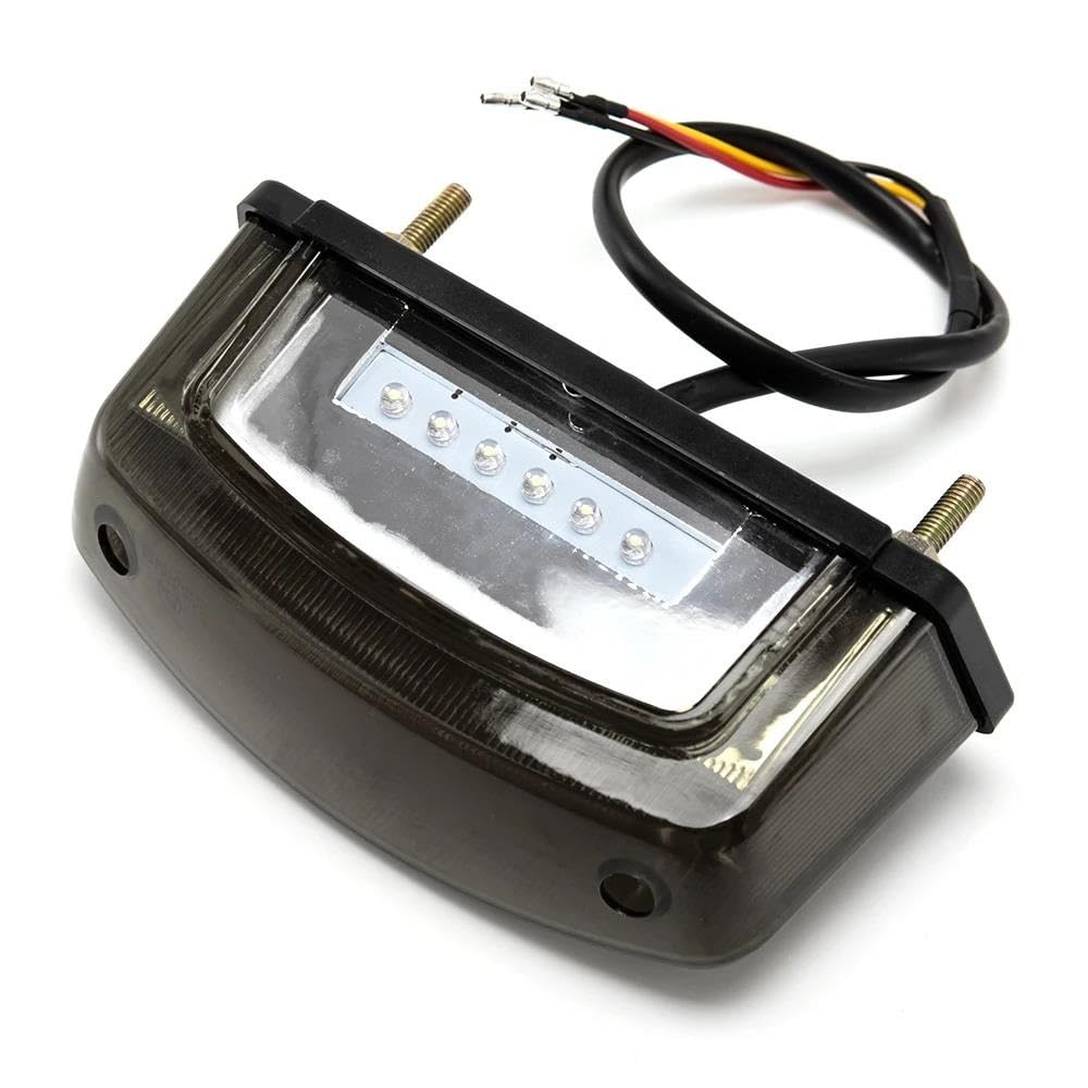 1 Pz Fanale Posteriore Per Moto Modificato Per Veicolo Elettrico A LED Parafango Di Avvertimento Freno Piccola Targa(ROSSO)