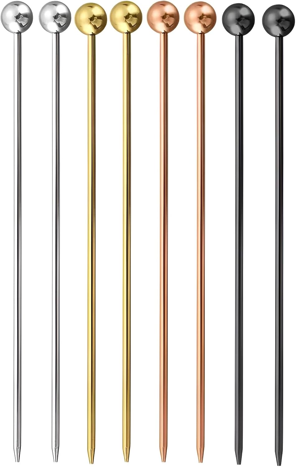 8Pcs Metal Cocktail Picks for Drinks, Sea Life Series