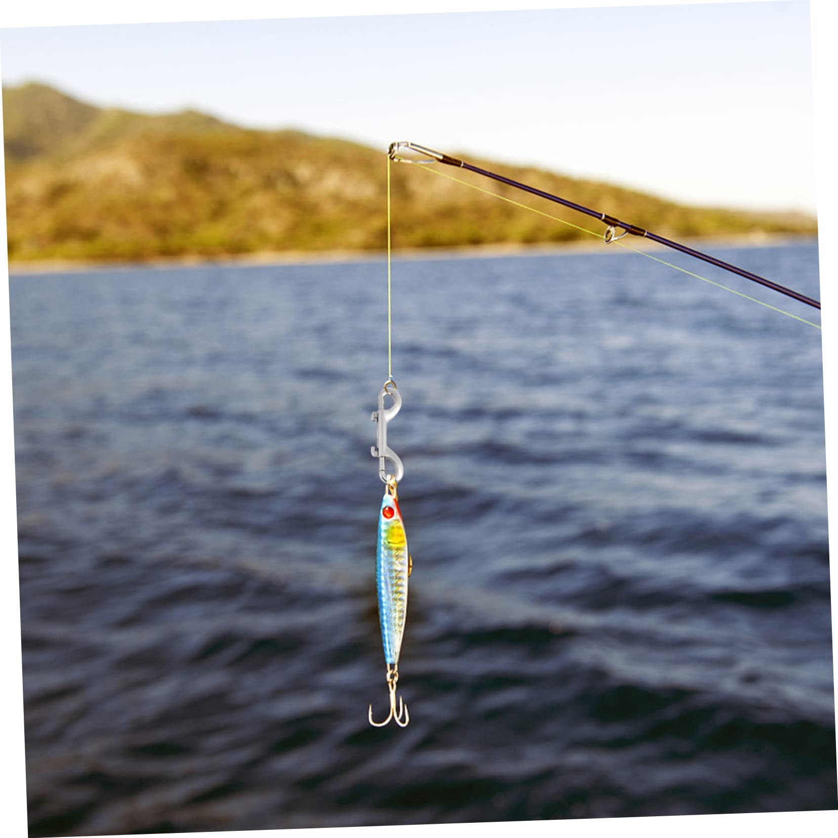 CIYODO 4 Pcs Two-end Binding Hook Snap Hook Double Ended Hook Belt Bolt Snaps Key Chain Heavy Duty Keychain Fasteners Key Holder Snaps Heavy Duty Clips Trigger Chain Clip Metal Silver