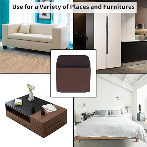 Miniatura 5 de Ezprotekt Elevadores de cama y muebles de 2 pulgadas, elevadores de mesa de sofá cuadrado pesado, ancho de 2.4 pulgadas añade 2 pulgadas de altura,