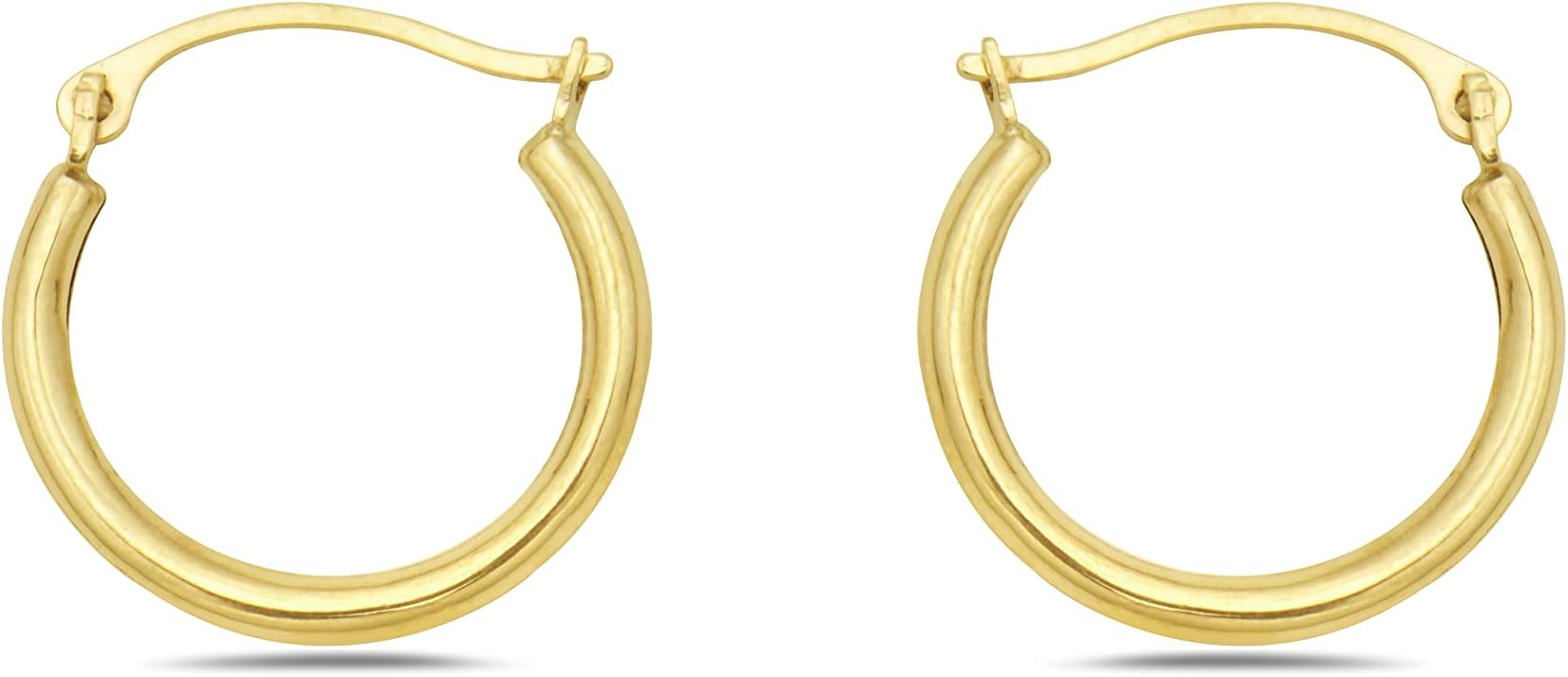 PORI JEWELERS10K Gold 1.5mm x15mm Hoop earrings - Jewelry for Women/Girls - Small Hoop Earrings