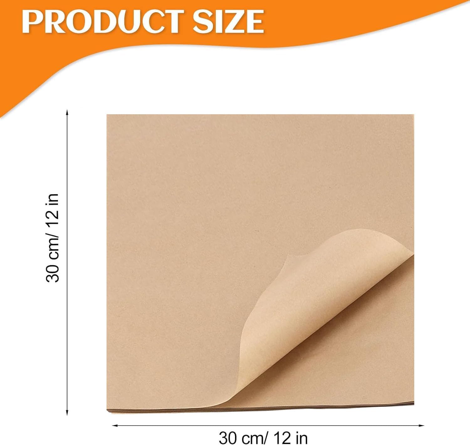 50PCS Brown Butcher Paper Sheets for Smoking Smoker Sublimation 12 x 12inch Meat Wrapping Paper for Grilling BBQ Packing Heat Press