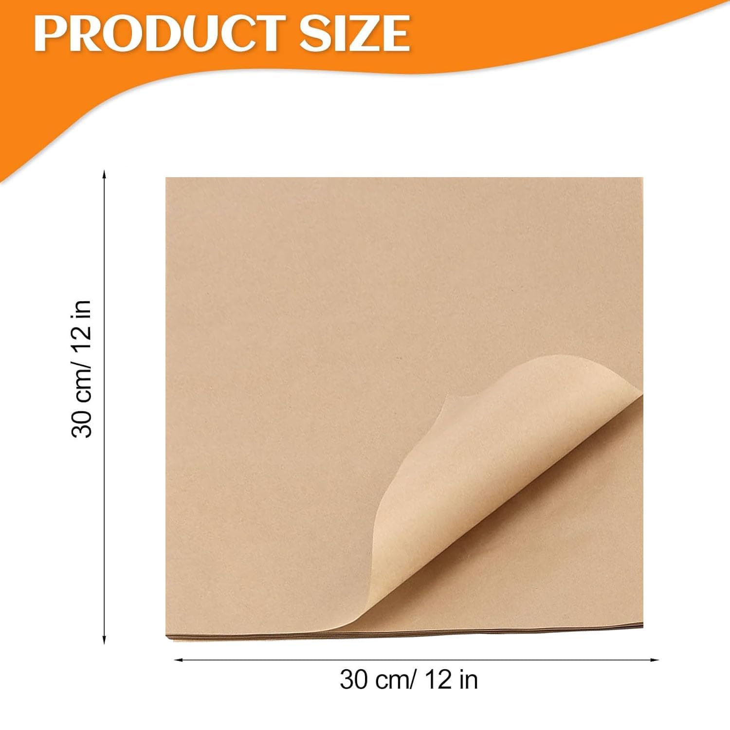 Brązowe arkusze papieru rzeźniczego do wędzarni, sublimacji, 30 x 30 cm, papier do pakowania mięsa do grillowania, pakowania, prasy termicznej, 50 szt