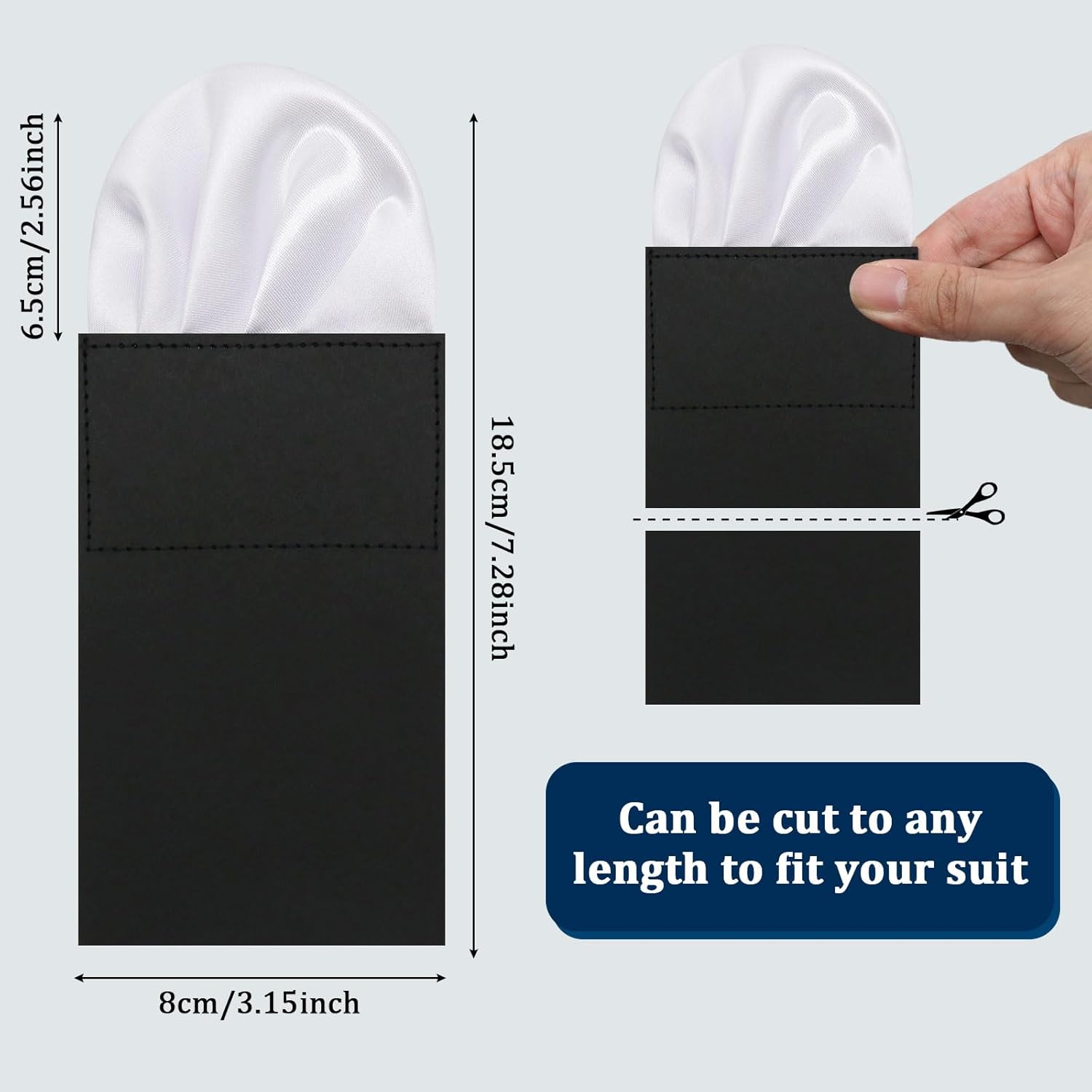 Pocket Squares for Men, Prefolded Mens Handkerchiefs Flat Handkerchief Pocket Square on Card for Suit Accessories - Image 3