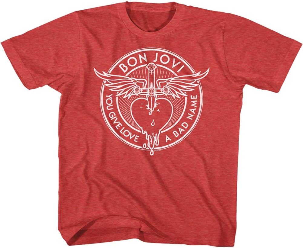 Bon Jovi Bad Name Vintage Red Toddler T-Shirt Tee