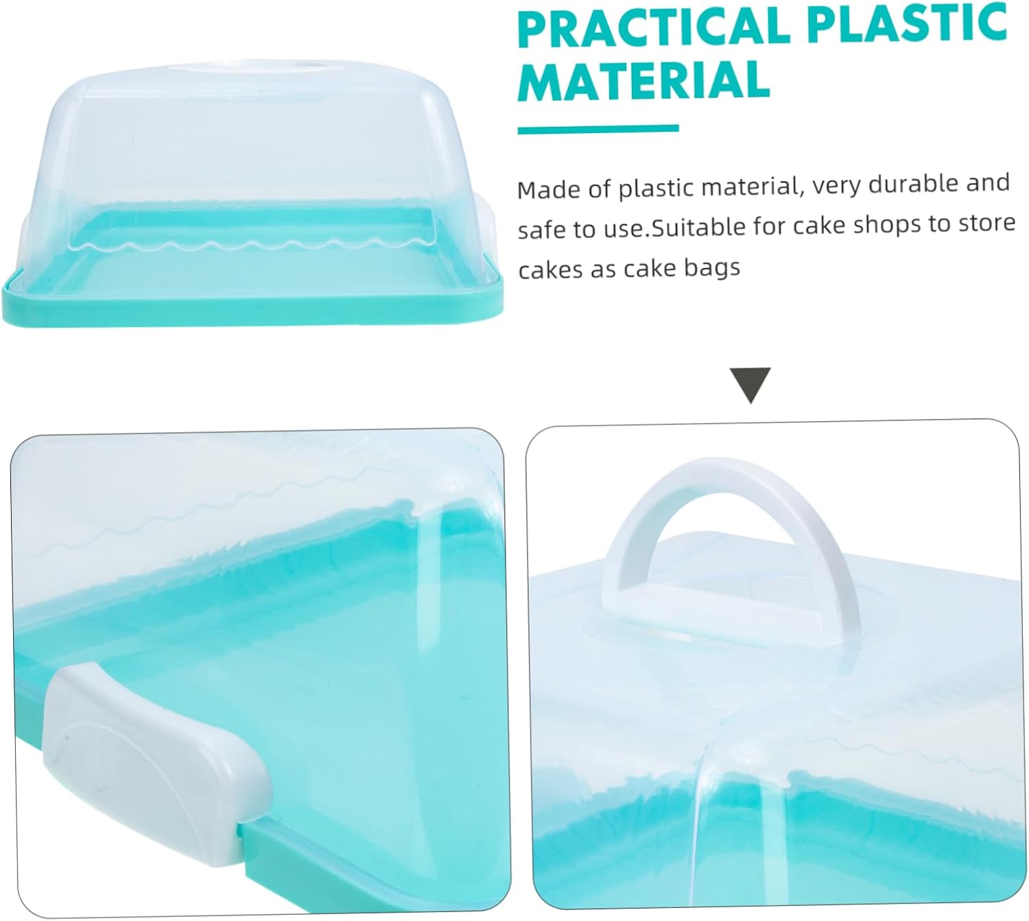 Mikinona Portable Cake Carrier with Handle Plastic Cake Container Holder with Lid Ideal for Transporting Cakes and Pies Comessets with Lids for Easy Storage and Serving