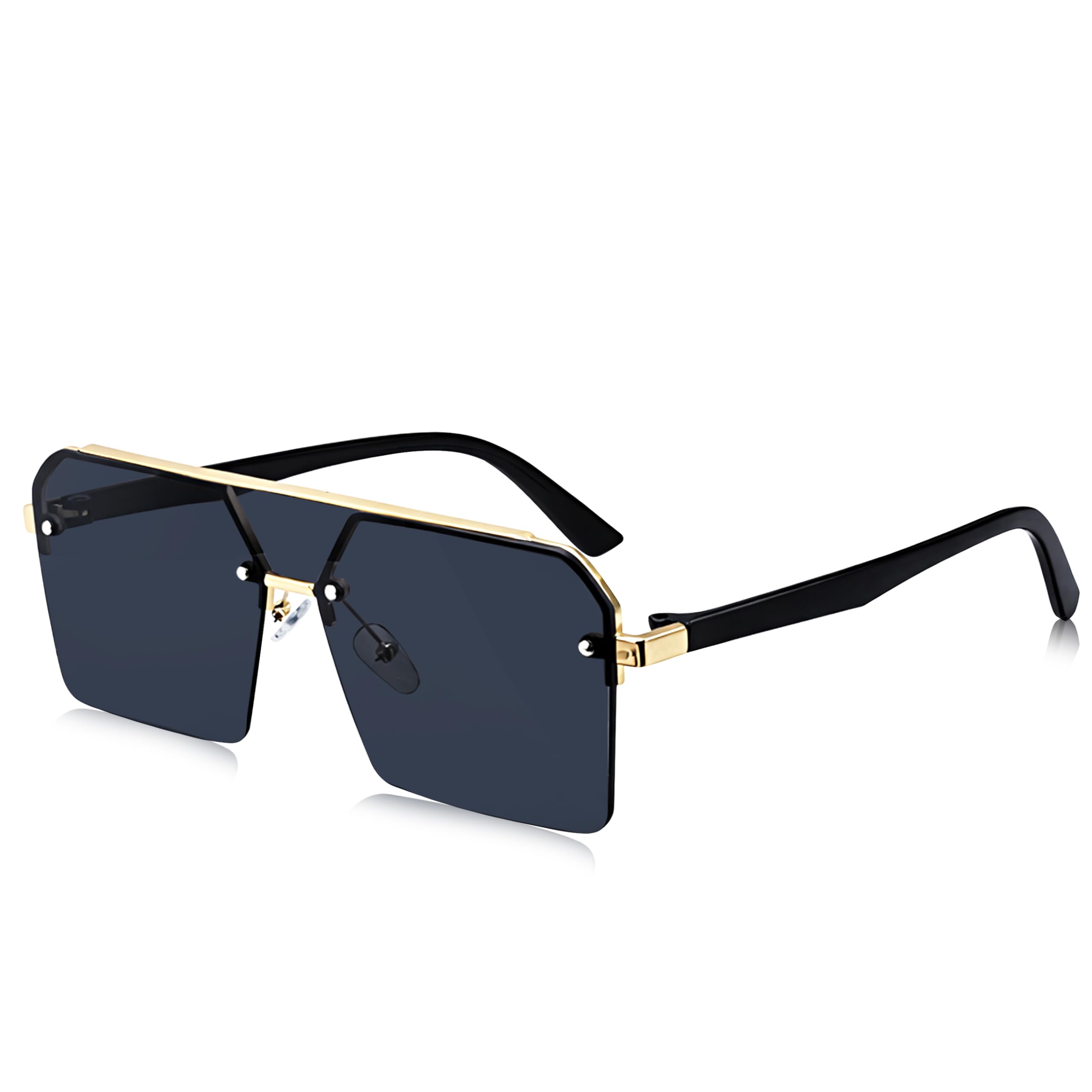UV Protected Oversized Square Sunglasses for Men and Women-image-14