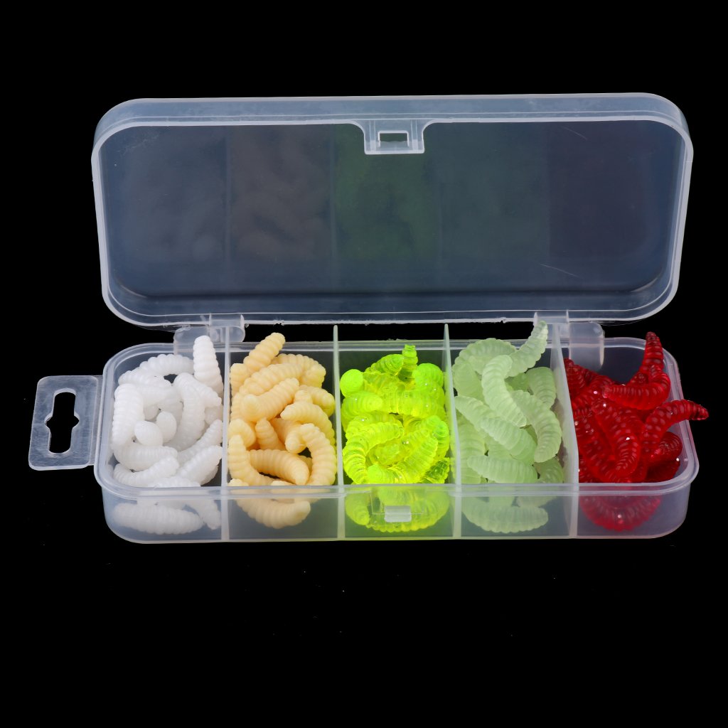 Buy SHOVIAR 100pcs Fishing Lures Set Soft Lures Earthworm Flavored Bait