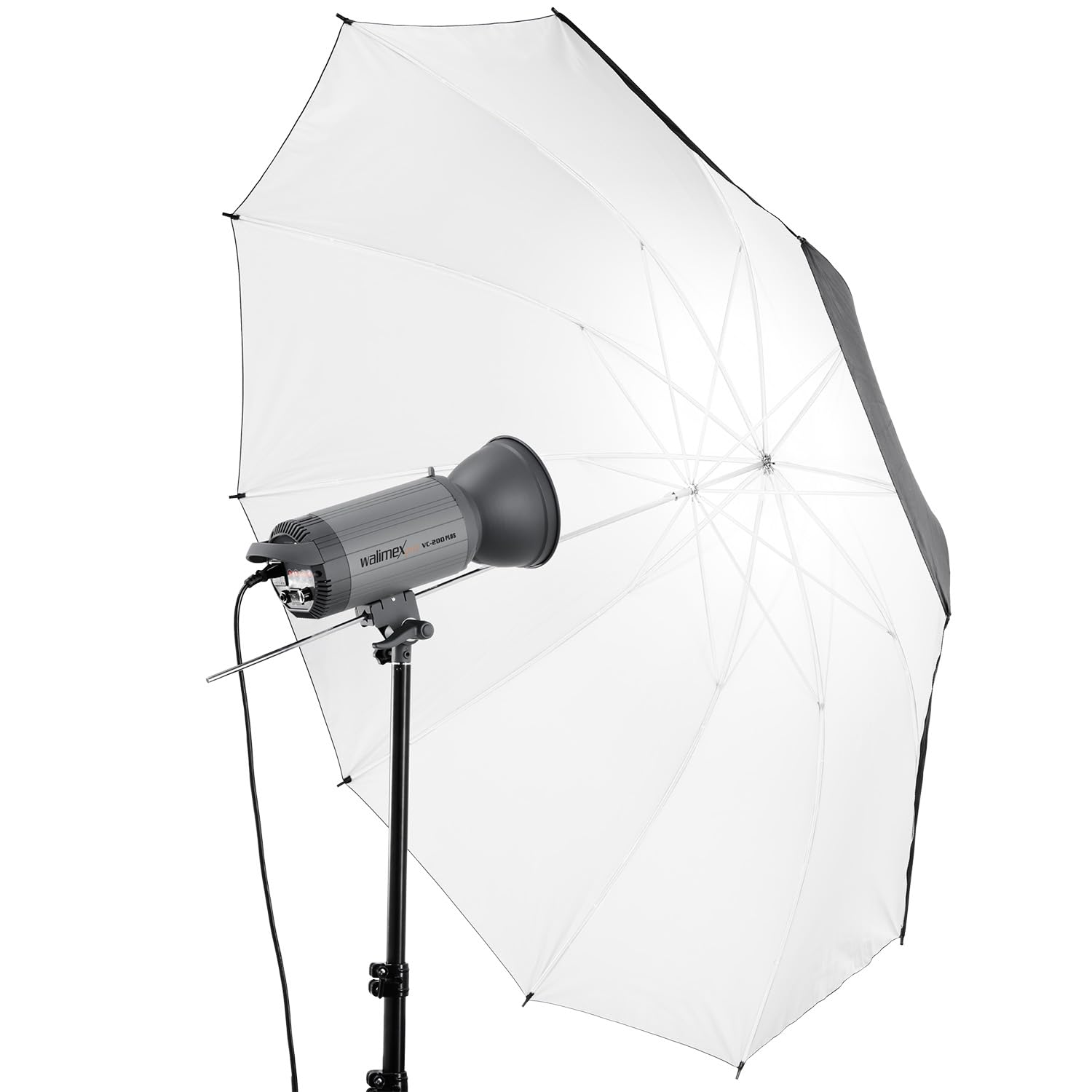 Parapluie walimex pro reflex noir/blanc, 150 cm