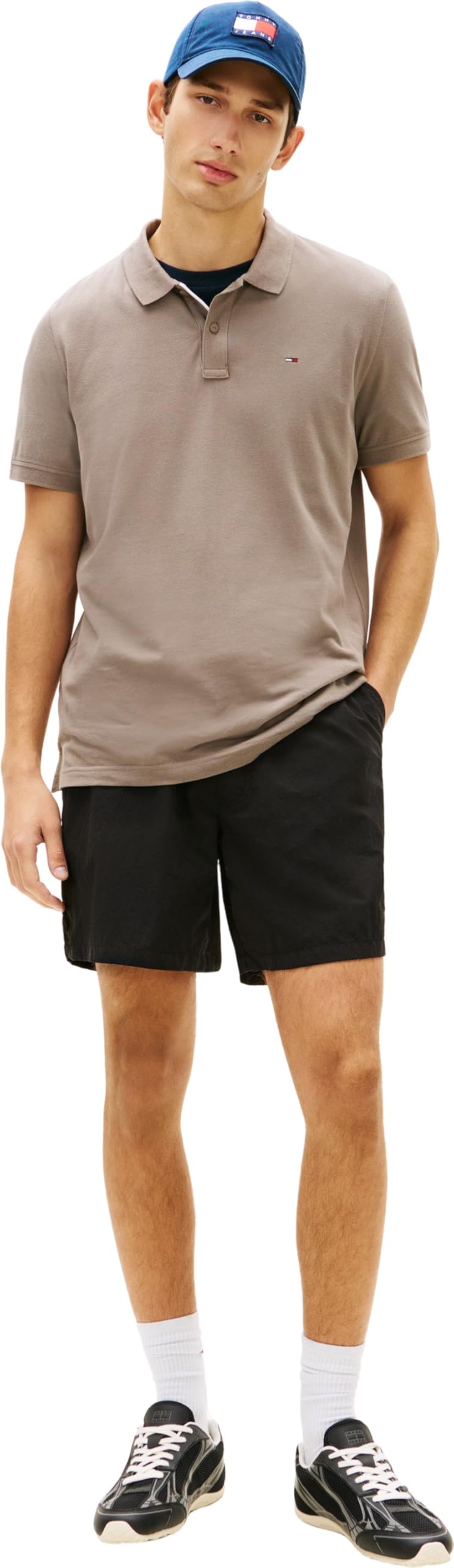 Tommy Jeans Men’s Short Sleeve Placket Slim Fit Polo Shirt