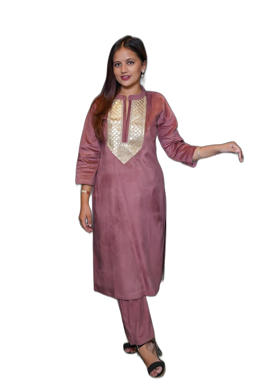 Women’s Woolen Velvet Kurta and Pant Set | Winter Wear | Warm Velvet (Shaneel) Ethnic Outfit | V-Neck Embroidery Lace Work Design | 3/4 Sleeves | Women’s Woolen Velvet Kurta and Pant Set | Winter Wear | Warm Velvet (Shaneel) Ethnic Outfit | V-Neck Embroidery Lace Work Design | 3/4 Sleeves |