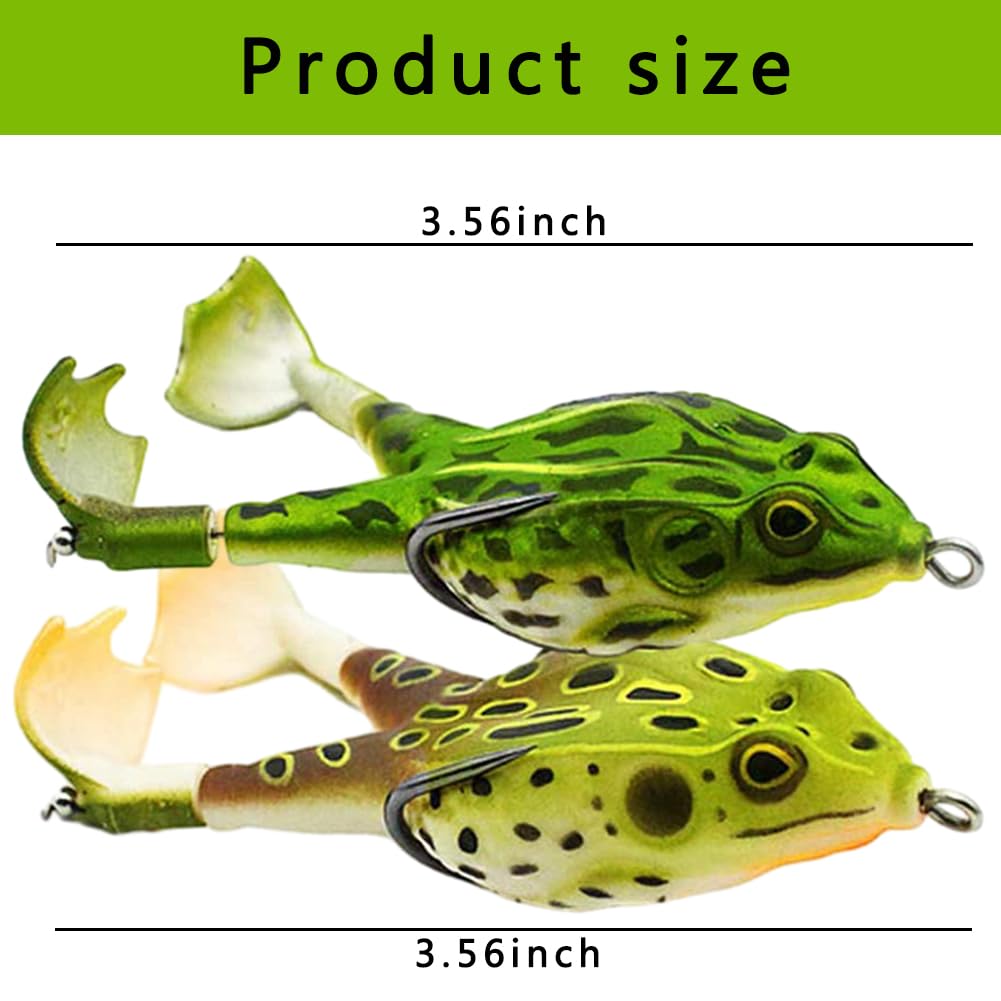 Leurres Grenouille Pêche - 2 Pièces - Double Hélice - Yeux 3D - Pour Carnassiers