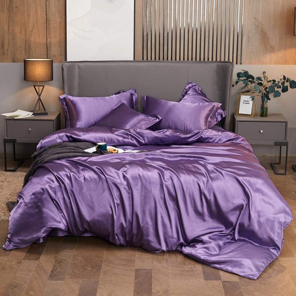 Couvre-lit Queen Size 220x240 en satin uni pour transformer votre chambre en cocon de soie
