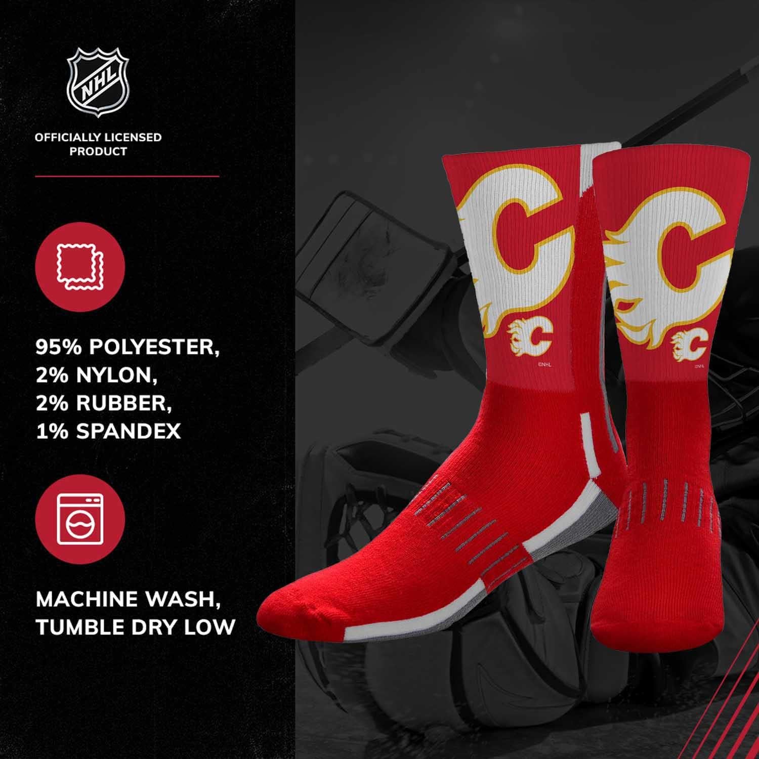 Youth NHL Zoom Curve Team Crew Socks - Poly Spandex Blend - Our high-performance socks provide superior comfort & support