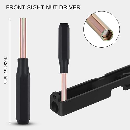 Miniatura 4 de Kit de herramientas Glock, con herramienta de desmontaje de revista, herramienta de visión frontal, herramienta de punzón de alfiler y bolsa de tela