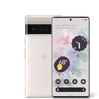 Google Pixel 6 Pro - 5G Android Phone - Unlocked Smartphone with Advanced Pixel Camera and Telephoto Lens - 256GB - Cloudy Wh