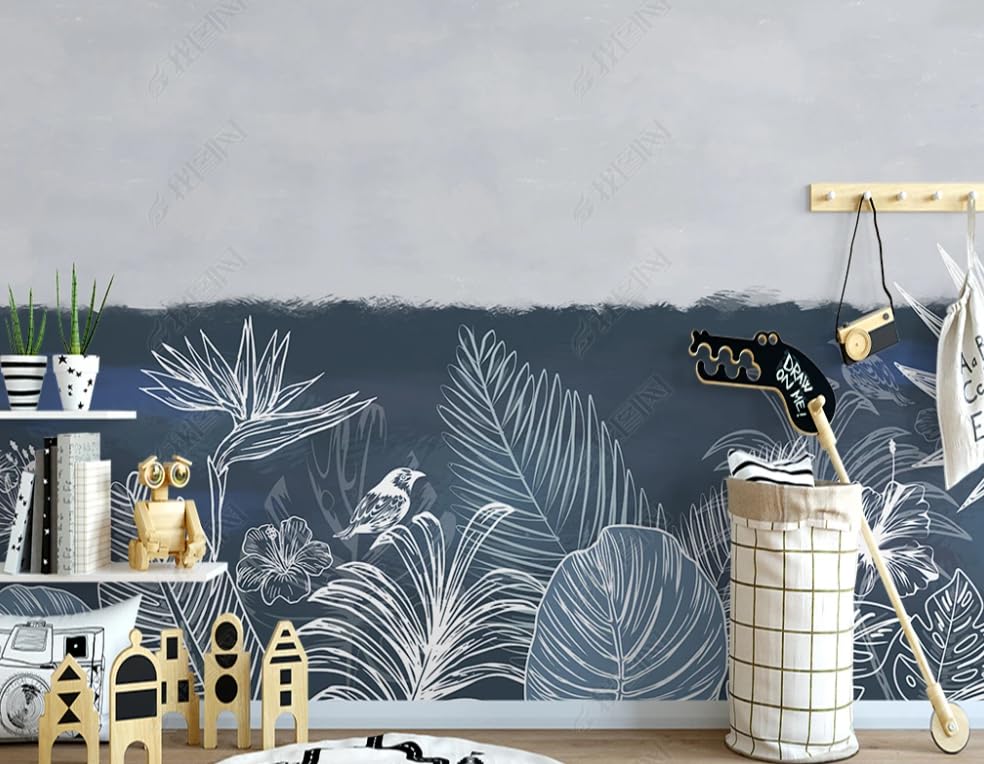 Papier peint intissé tropical pour salon moderne - Grand poster mural évasion nature