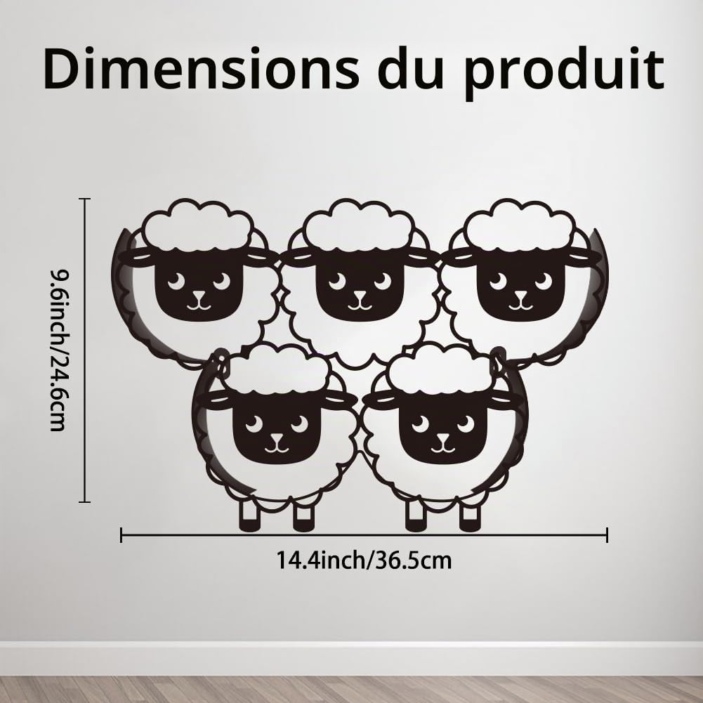 WADORN Porte Papier Hygiénique en Forme de Mouton pour 8 Rouleaux supplémentaires, Rangement de Papier Toilette en Métal d'animal de Mouton Organisateur de Papier Toilette d'animal Amusant