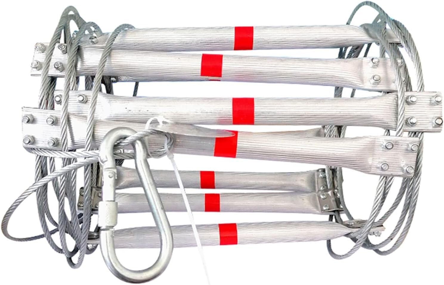 Emergency Fire Escape 3-layer Folding Rope Ladder, Climbing, Easy To Deploy, With Hook And Gloves(16FT/5M)