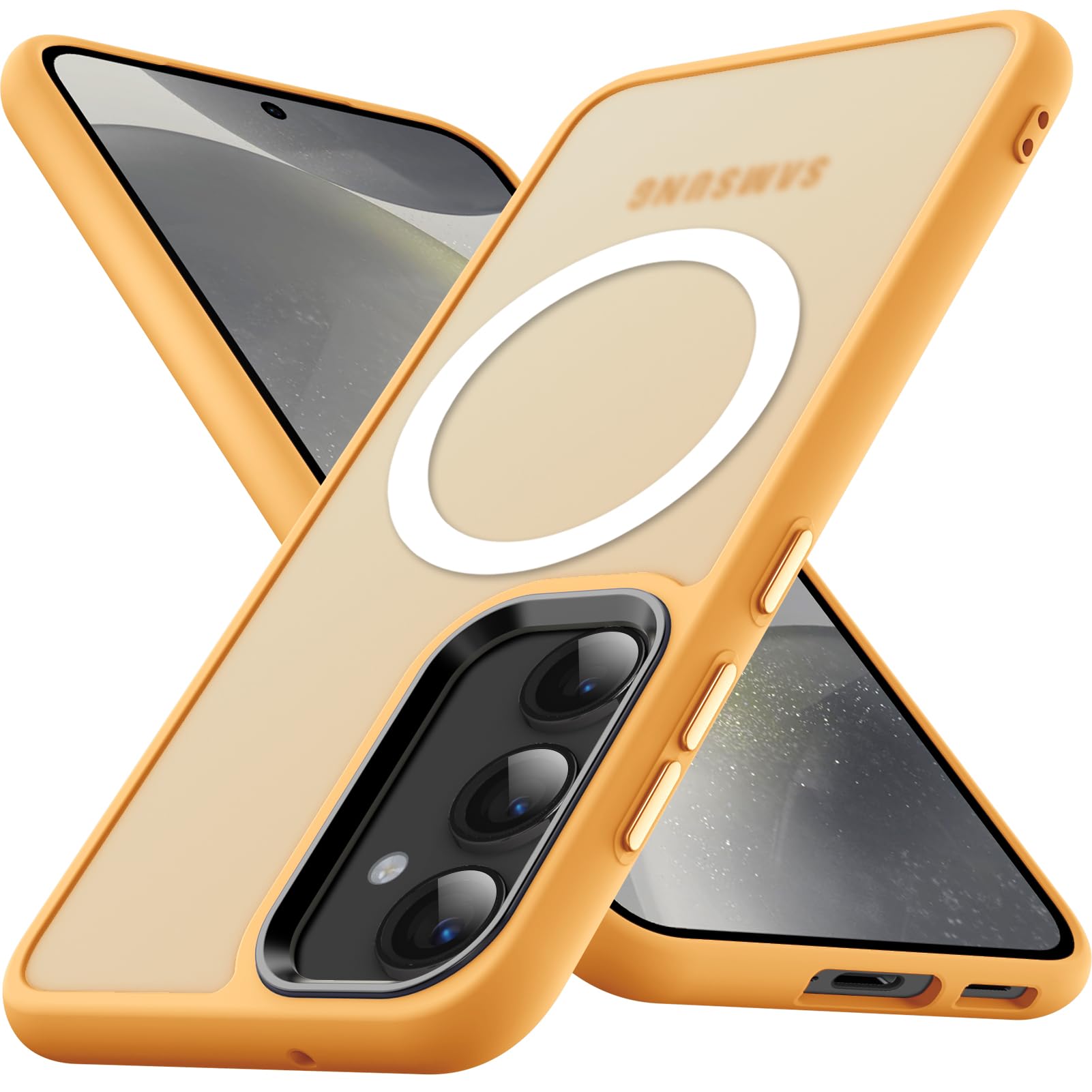 DNTMZIN Magnetic for Samsung Galaxy S23 Ultra Case with Wireless Chager Translucent Matte Anti-Fingerprint, Compatible with Magnetic, Slim Fit