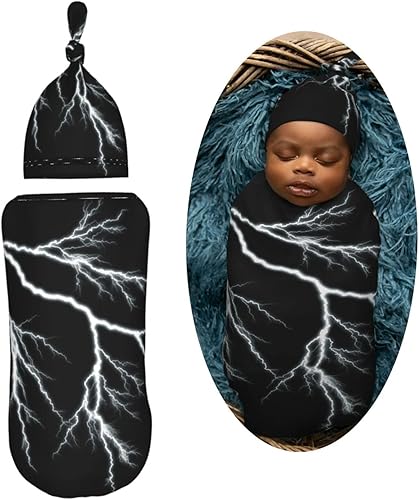 Miniatura 2 de AuHomea Manta para envolver al bebé con gorro, suave saco de dormir para bebé con diseño de cielo negro