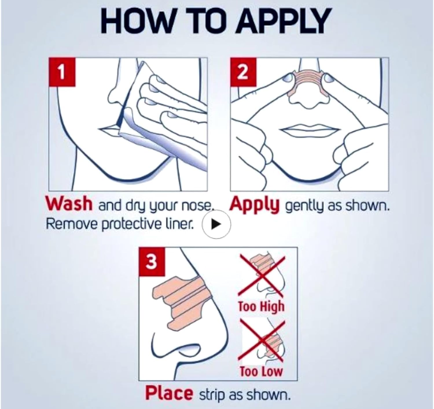 Breathe Right Nasal Strips - Clear - for Sensitive Skin - Sm/Med Clear Strips - 30 Count Strips Per Box - Pack of 3 - Image 5