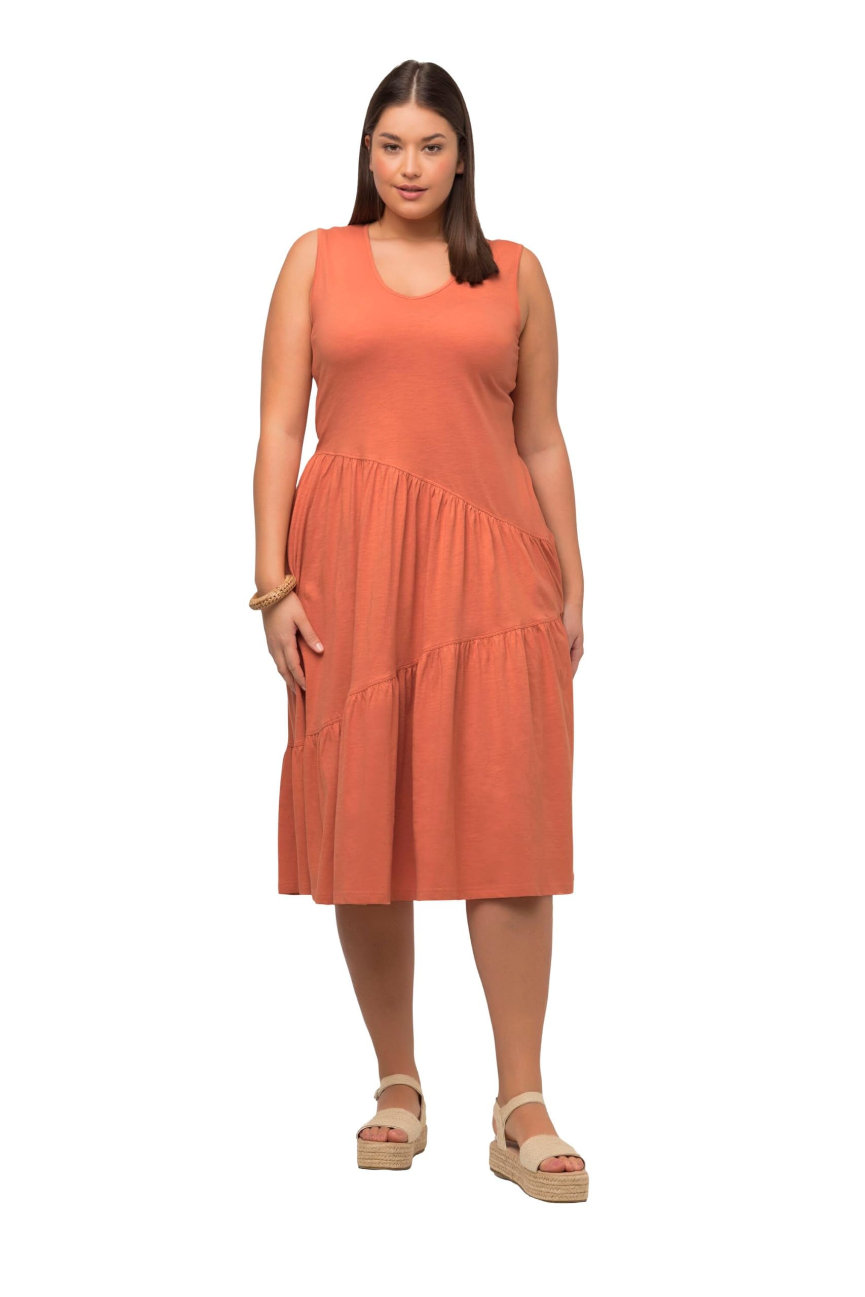 Ulla Popken Vestido con Correa de Flecos Mujer
