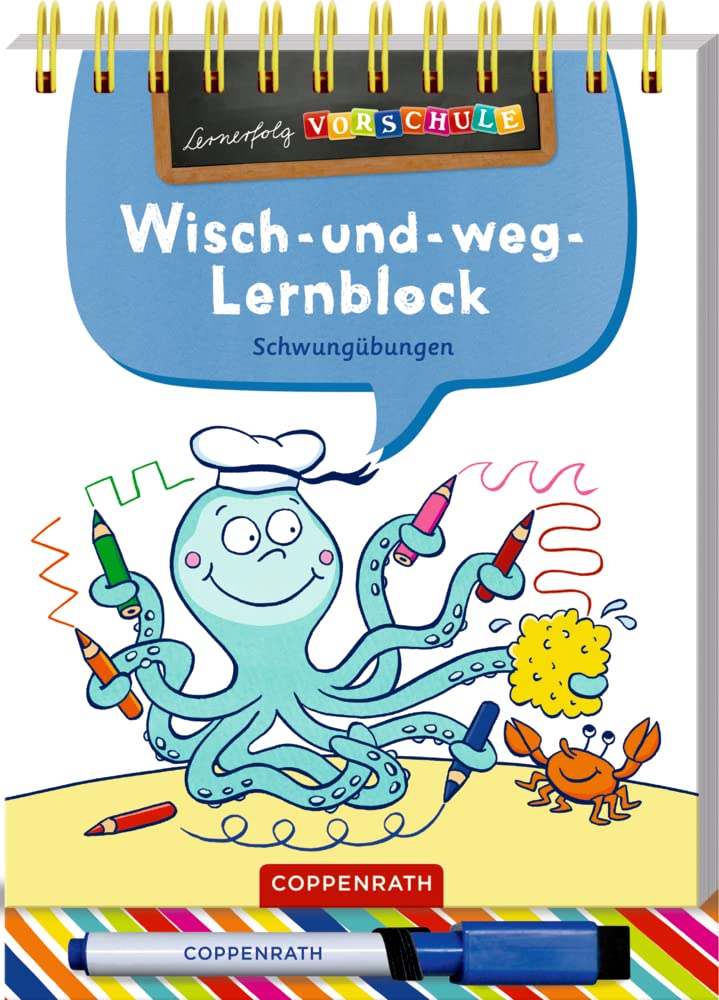 Wisch-und-weg-Lernblock: Schwungübungen