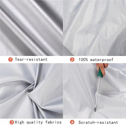 Miniatura 4 de Cubiertas para llantas de neumáticos, paquete de 4 máscaras de pintura de 32 pulgadas, plateadas, impermeables, a prueba de polvo, película de