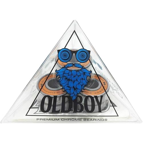 Chrome Skateboard Bearings, Set of 8 Bearings for Skateboard, Longboard, Inline Skates, Rollerblades, Lube Chrome Ball Bearings, Skateboard Accessories (608RS ZrO2 at 8 x 22 x 7 mm)