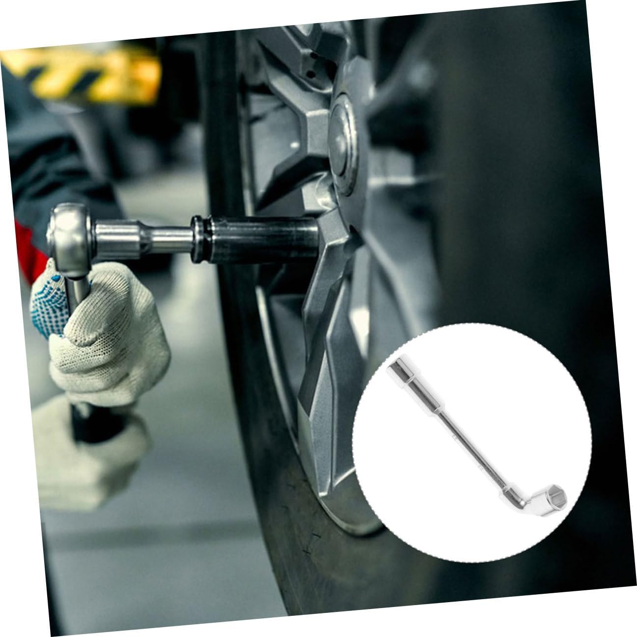 CHILDWEET 21mm L-shaped Angled Socket Wrench Double Ended Automotive Tire Repair Tool Sturdy Car Repair Socket Spanner for Lug Nut Removal