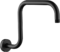 Vista 20 de BRIGHT SHOWERS Brazo de extensión de cabezal de ducha de 16 pulgadas con brida, extensor de ducha en forma de L, tubo de ducha extra largo de acero