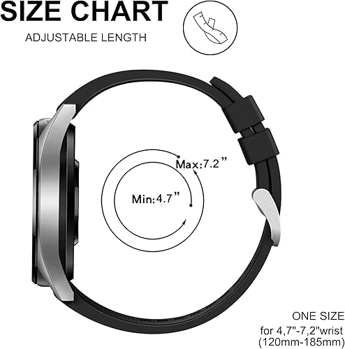 Miniatura 3 de Compatible con Huawei Watch GT3GT3 Pro de 1.811in, correa deportiva de repuesto de silicona suave de 0.866in, para Huawei Watch GT3GT3 Pro de
