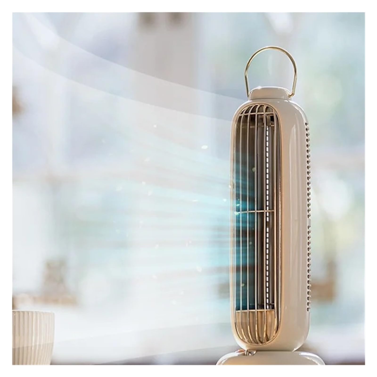 Wentylator BezłOpatkowy Bezłopatkowy Wentylator Biurkowy 3600mAh USB Akumulator Przenośny Wentylator Klimatyzacji Home Office Cichy Mini Elektryczny Ventilador łAtwy W UżYciu(Pink 3600mAh)