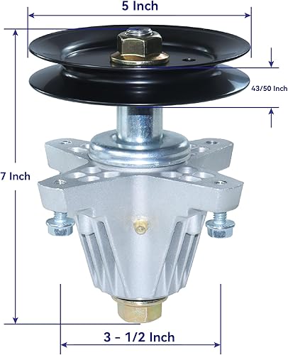 Miniatura 3 de Paquete de 3 conjuntos de husillo 918-06980 con polea tensora 756-05034A que reemplaza el conjunto de husillo Cub Cadet 918-06980 918 06980 91806980