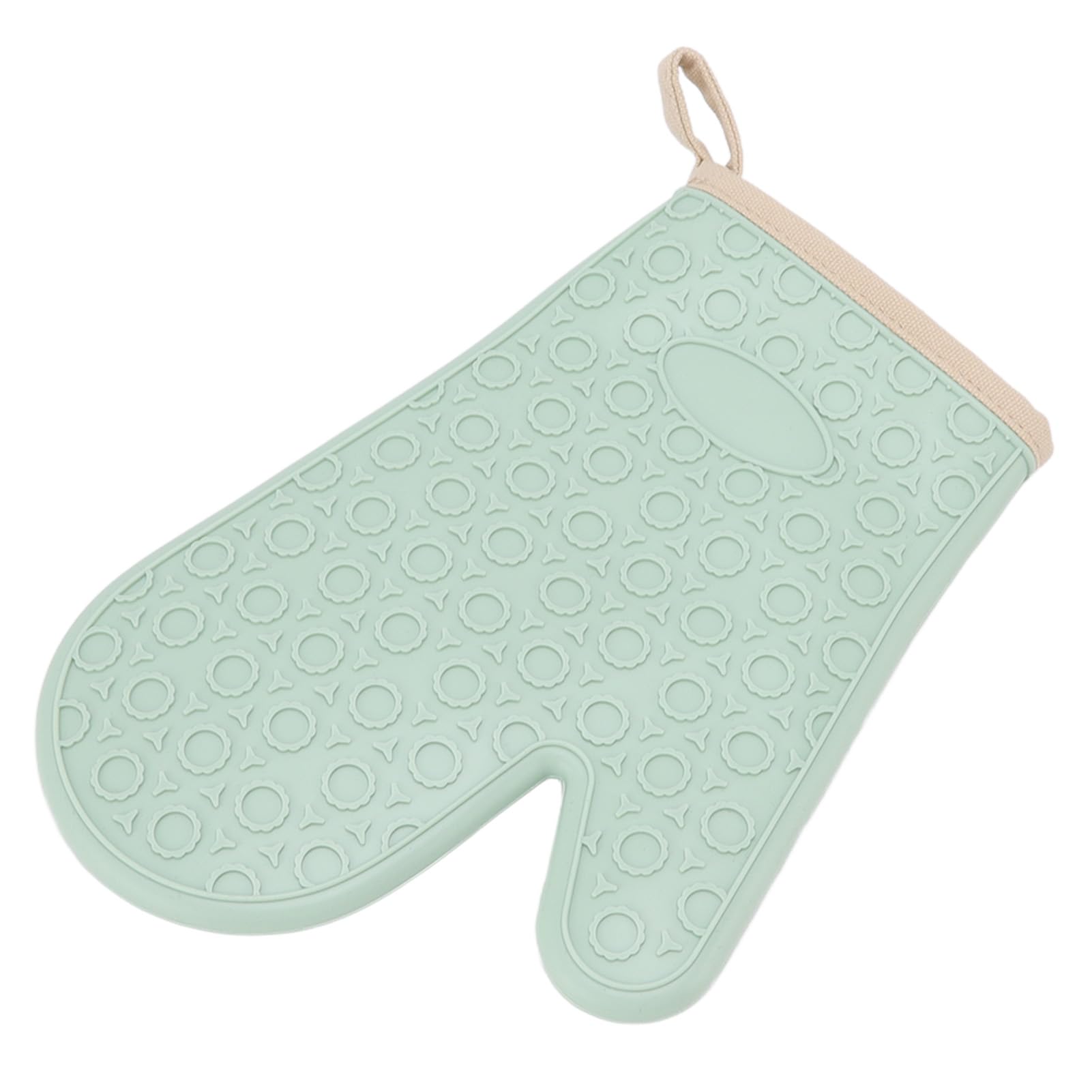 Ejoyous Guanto da Forno in Silicone, Impermeabile, Resistente Al Calore, con Fodera in Cotone, Guanto da Antiscivolo, per Contenere Pentole Calde, Piatti, Utensili Durante la cottura. (GREEN)