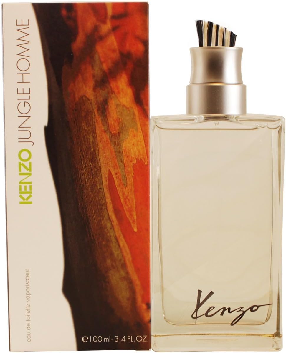 Kenzo Jungle Eau De Toilette Spray 3.4 Oz/ 100 Ml for Men , clean
