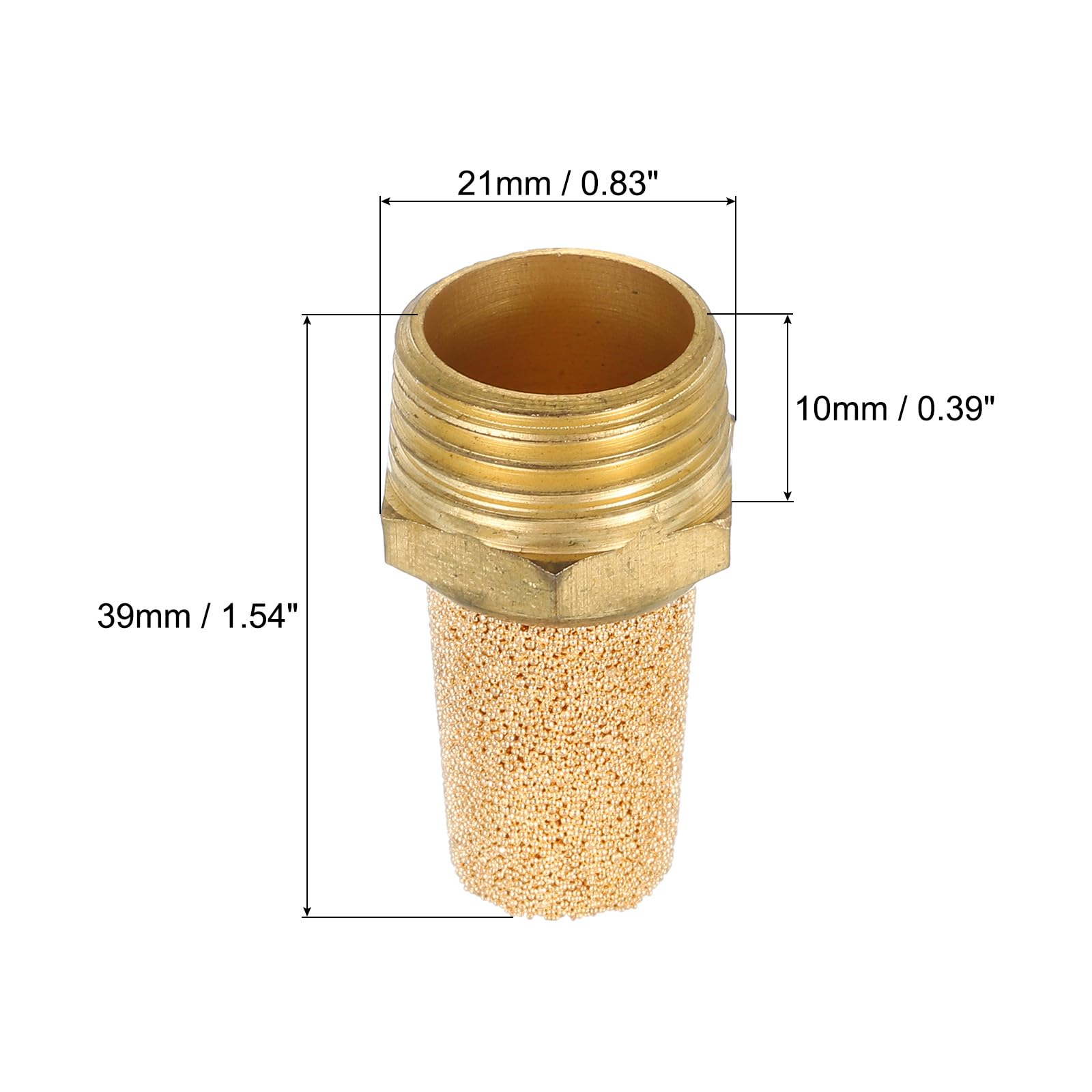 QUARKZMAN Marmitta Pneumatico 1/2" NPT Ottone 2pz